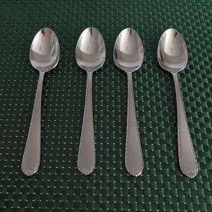 4 Hampton Silversmiths RACHELLE FROST Place Oval Soup Spoons 18/10 Korea 709